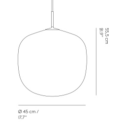 Muuto – Rime pendant Ø45 cm, deep red