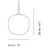 Muuto – Rime pendant Ø18 cm, grey