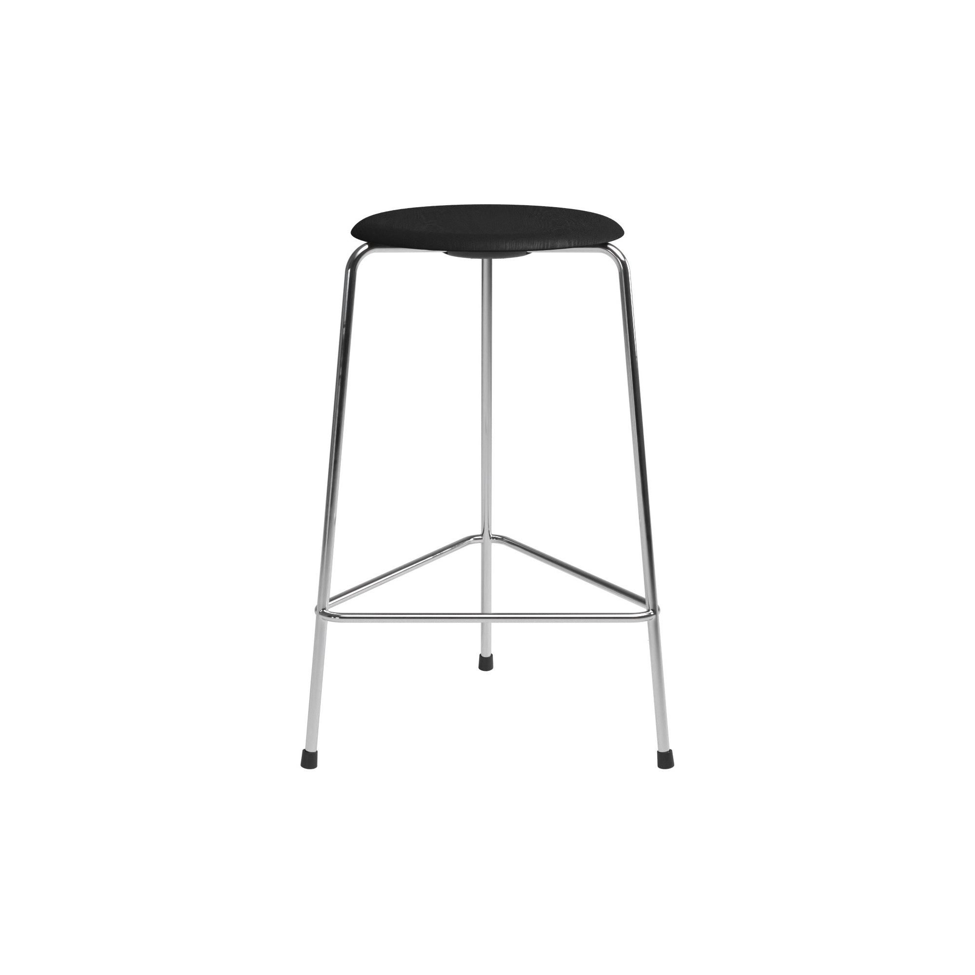 Tabouret High Dot Counter, 3 pieds – Frêne noir / Chrome - Fritz Hansen