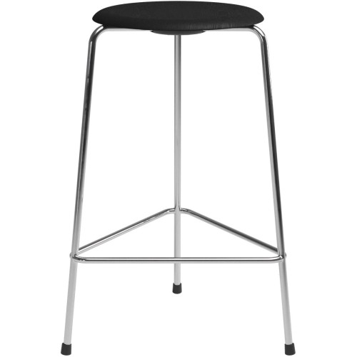 High Dot counter stool, 3 legs – Black Ash / Chrome - Fritz Hansen