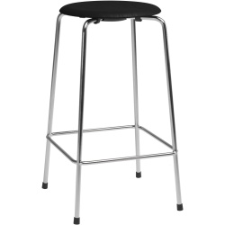 Tabouret High Dot Counter, 4 pieds – Frêne noir / Chrome - Fritz Hansen