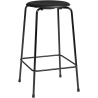 High Dot counter stool, 4 legs – Black Intense Leather / Matt Black - Fritz Hansen