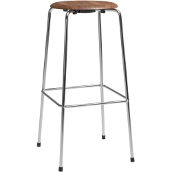 Tabouret High Dot Bar – Noyer / Chrome - Fritz Hansen