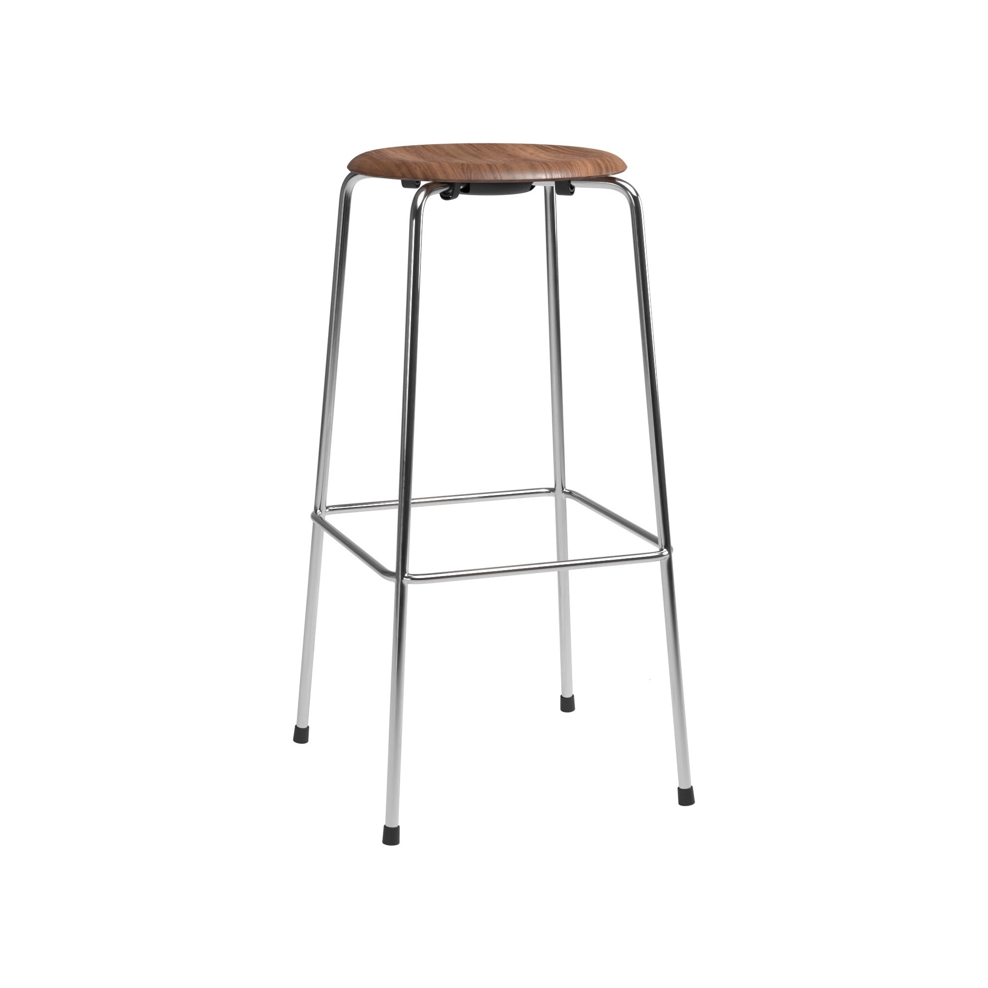 Tabouret High Dot Bar – Noyer / Chrome - Fritz Hansen