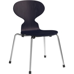 Chaise Fourmi pour enfant – Midnight blue / Chrome - Fritz Hansen