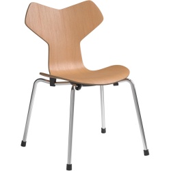 Grand Prix Children's Chair – Oregon Pine / Chrome - Fritz Hansen