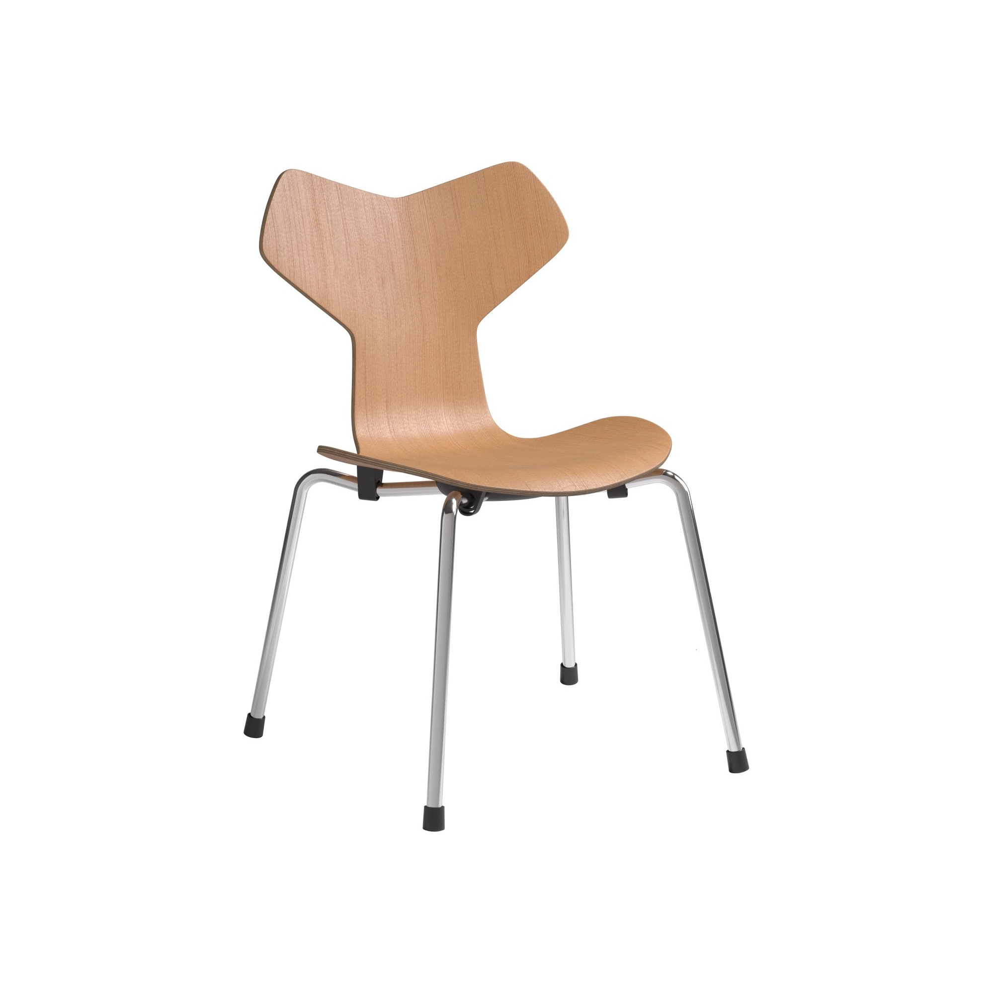 Grand Prix Children's Chair – Oregon Pine / Chrome - Fritz Hansen