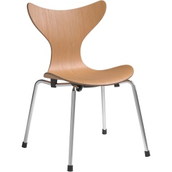 Lily Children's Chair – Oregon pine / Chrome - Fritz Hansen