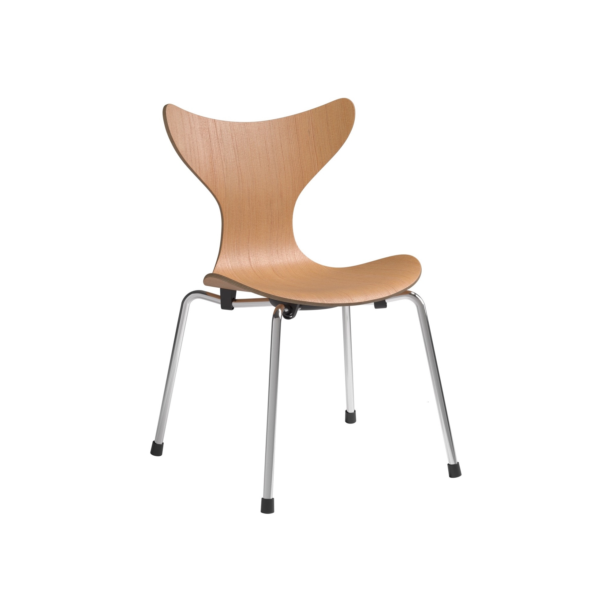 Lily Children's Chair – Oregon pine / Chrome - Fritz Hansen