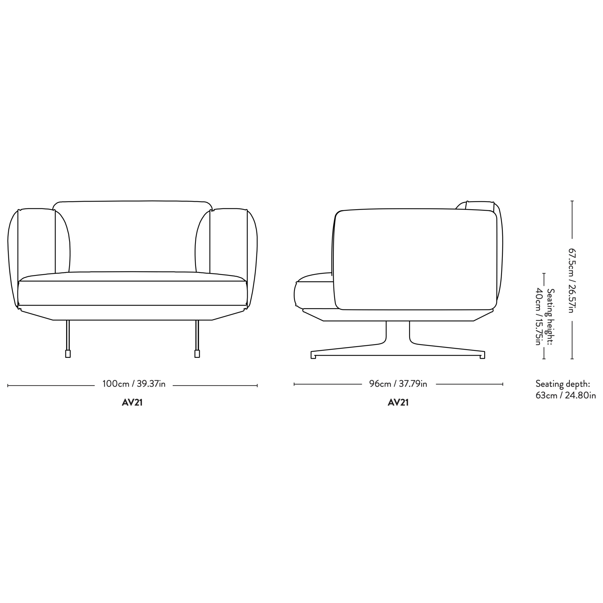 Lounge Chair INLAND AV21 - &Tradition