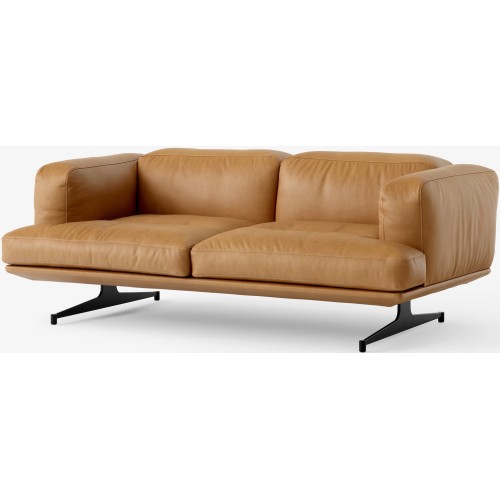 Sofa INLAND AV22 – Noble Cognac leather +  Warm Black base - &Tradition