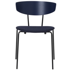 Blue oak  / blue Fiord  / black - Herman chair upholstered - Ferm Living