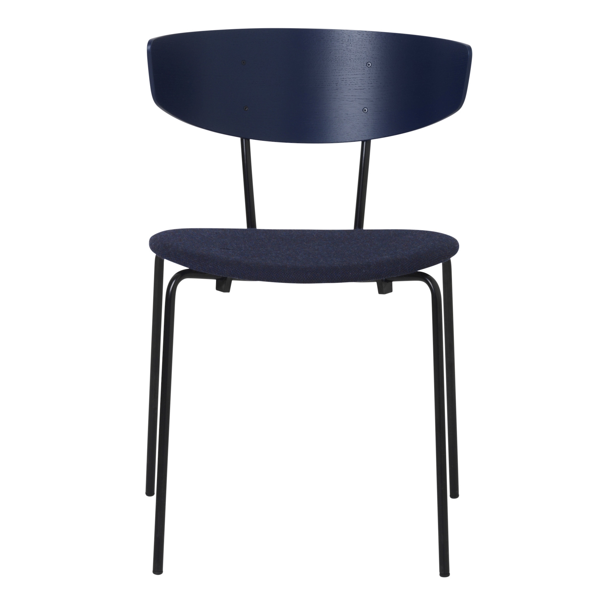 Blue oak  / blue Fiord  / black - Herman chair upholstered - Ferm Living