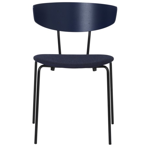 Blue oak  / blue Fiord  / black - Herman chair upholstered - Ferm Living