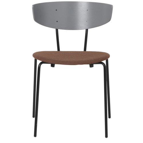 Grey oak / Rust Fiord   / black - Herman chair upholstered - Ferm Living