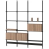 Pira storage F-C_B 210_204 - black grey and walnut - String Furniture