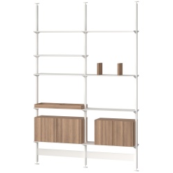 Pira storage F-C_A 212_204 - white and walnut - String Furniture