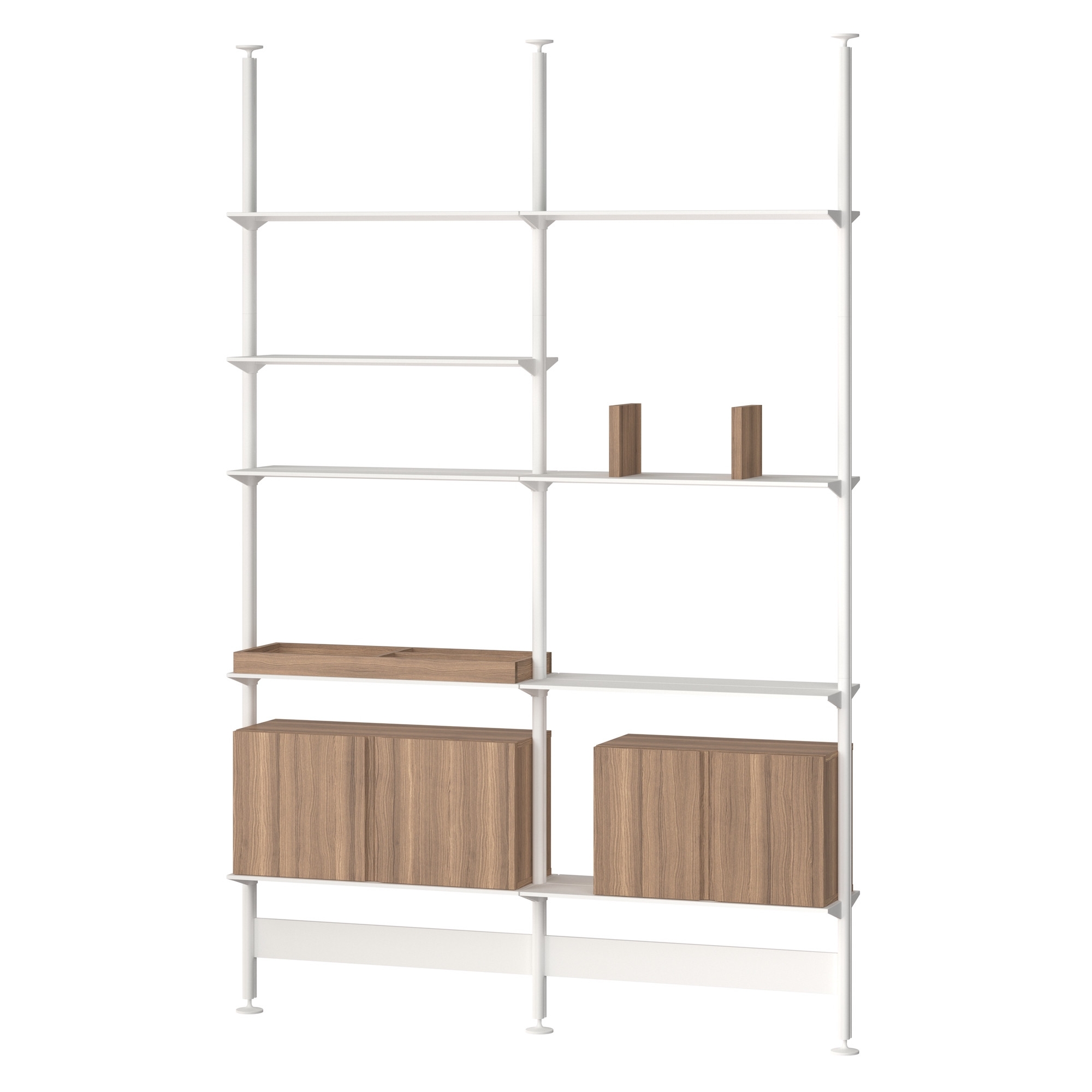 Pira storage F-C_A 212_204 - white and walnut - String Furniture