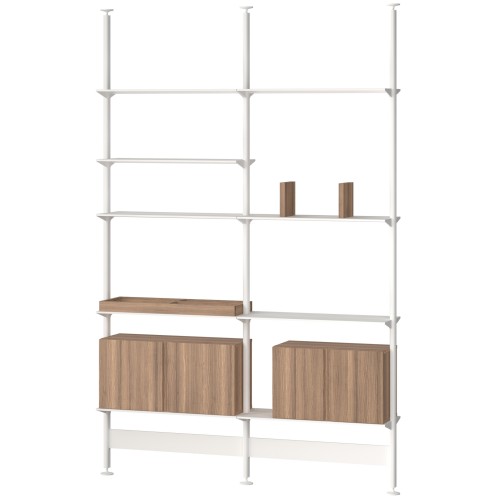 Pira storage F-C_A 212_204 - white and walnut - String Furniture