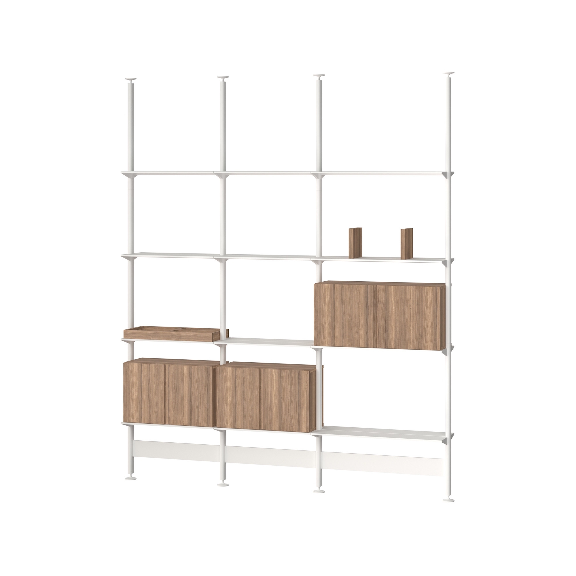 Pira storage F-C_B 212_204 - white and walnut - String Furniture