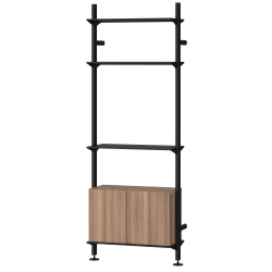 Pira storage (W_B 210_204) – black grey / walnut – String Furniture