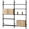 Pira storage (W_A 210_205) – black grey / white oak – String Furniture