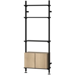 Pira storage (W_B 210_205) – black grey / white oak – String Furniture