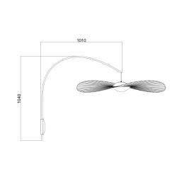 Black / white Ø110 cm – Vertigo Nova wall lamp - Petite Friture