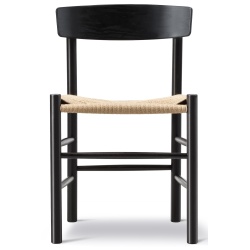 J39 Chair – beech black lacquered + natural paper cord - Fredericia