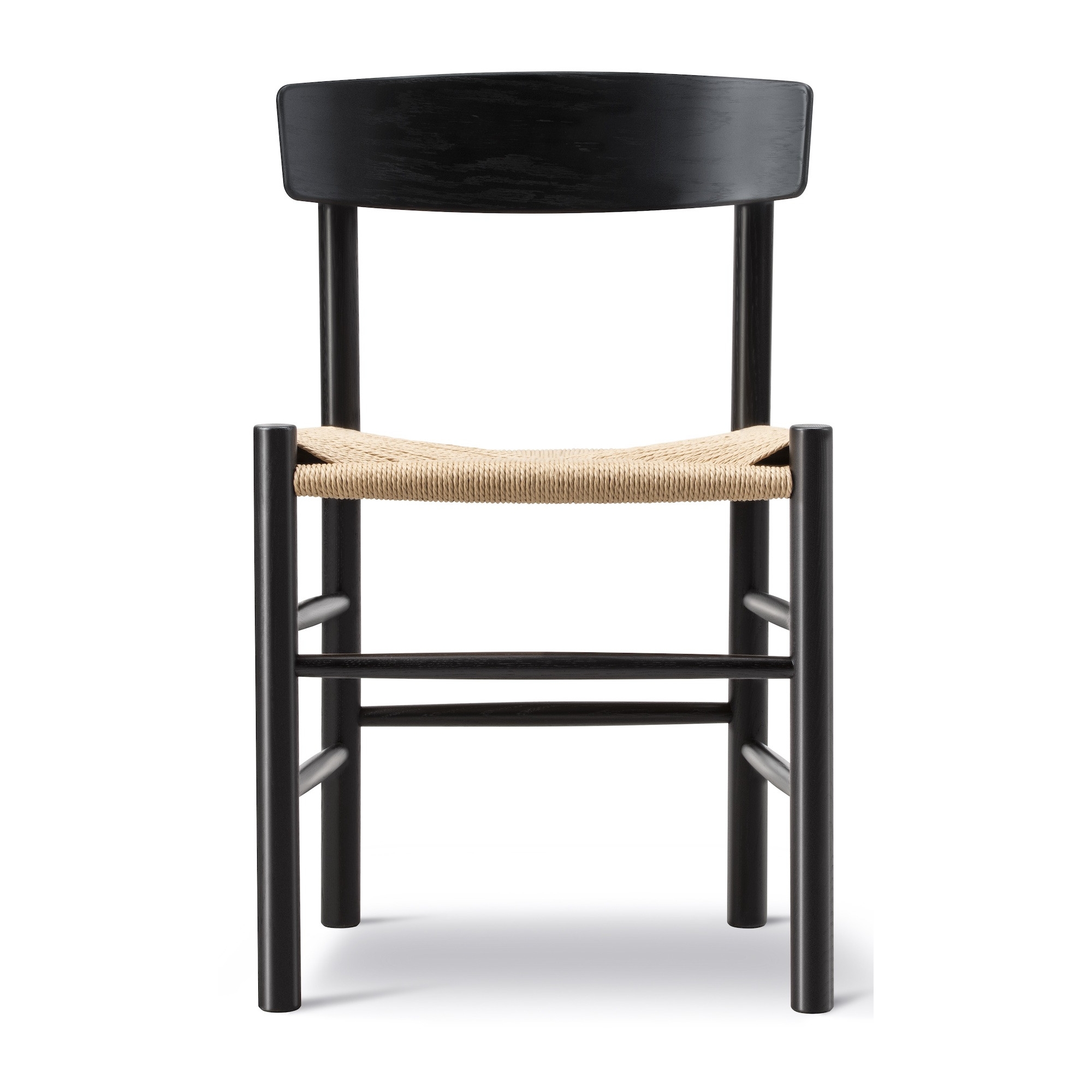 J39 Chair – beech black lacquered + natural paper cord - Fredericia