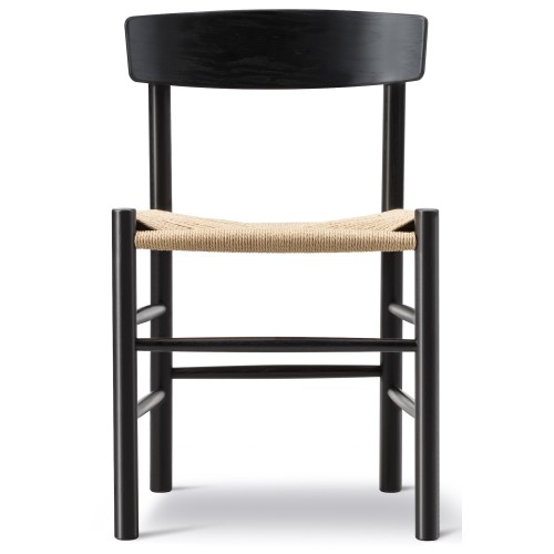 J39 Chair – beech black lacquered + natural paper cord - Fredericia