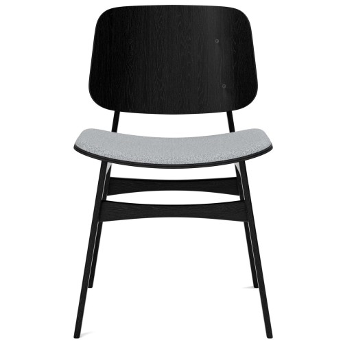 Hallingdal 130 + black lacquered oak– seat upholstered – 3051 Søborg chair - Fredericia