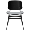 Hallingdal 130 + black lacquered oak– seat upholstered – 3051 Søborg chair - Fredericia