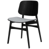 Hallingdal 130 + black lacquered oak– seat upholstered – 3051 Søborg chair - Fredericia