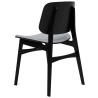 Hallingdal 130 + black lacquered oak– seat upholstered – 3051 Søborg chair - Fredericia