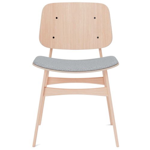 Hallingdal 130 + lacquered oak – seat upholstered – 3051 Søborg chair - Fredericia