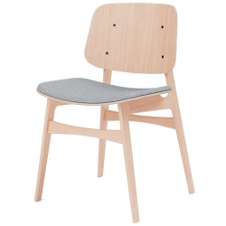 Hallingdal 130 + lacquered oak – seat upholstered – 3051 Søborg chair - Fredericia