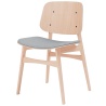 Hallingdal 130 + chêne vernis – assise rembourrée – chaise Søborg 3051 - Fredericia