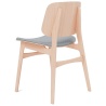 Hallingdal 130 + chêne vernis – assise rembourrée – chaise Søborg 3051 - Fredericia