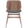 Leather Omni 301 noir + walnut lacquered – seat upholstered – 3051 Søborg chair - Fredericia