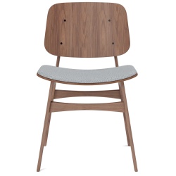 Hallingdal 130 + walnut lacquered – seat upholstered – 3051 Søborg chair - Fredericia