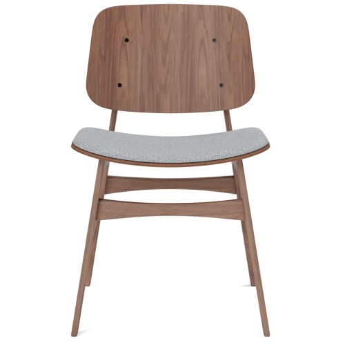 Hallingdal 130 + walnut lacquered – seat upholstered – 3051 Søborg chair - Fredericia