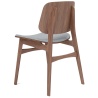 Hallingdal 130 + walnut lacquered – seat upholstered – 3051 Søborg chair - Fredericia