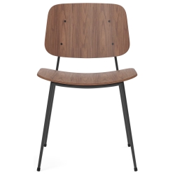 walnut lacquered / black - 3060 Søborg chair - Fredericia