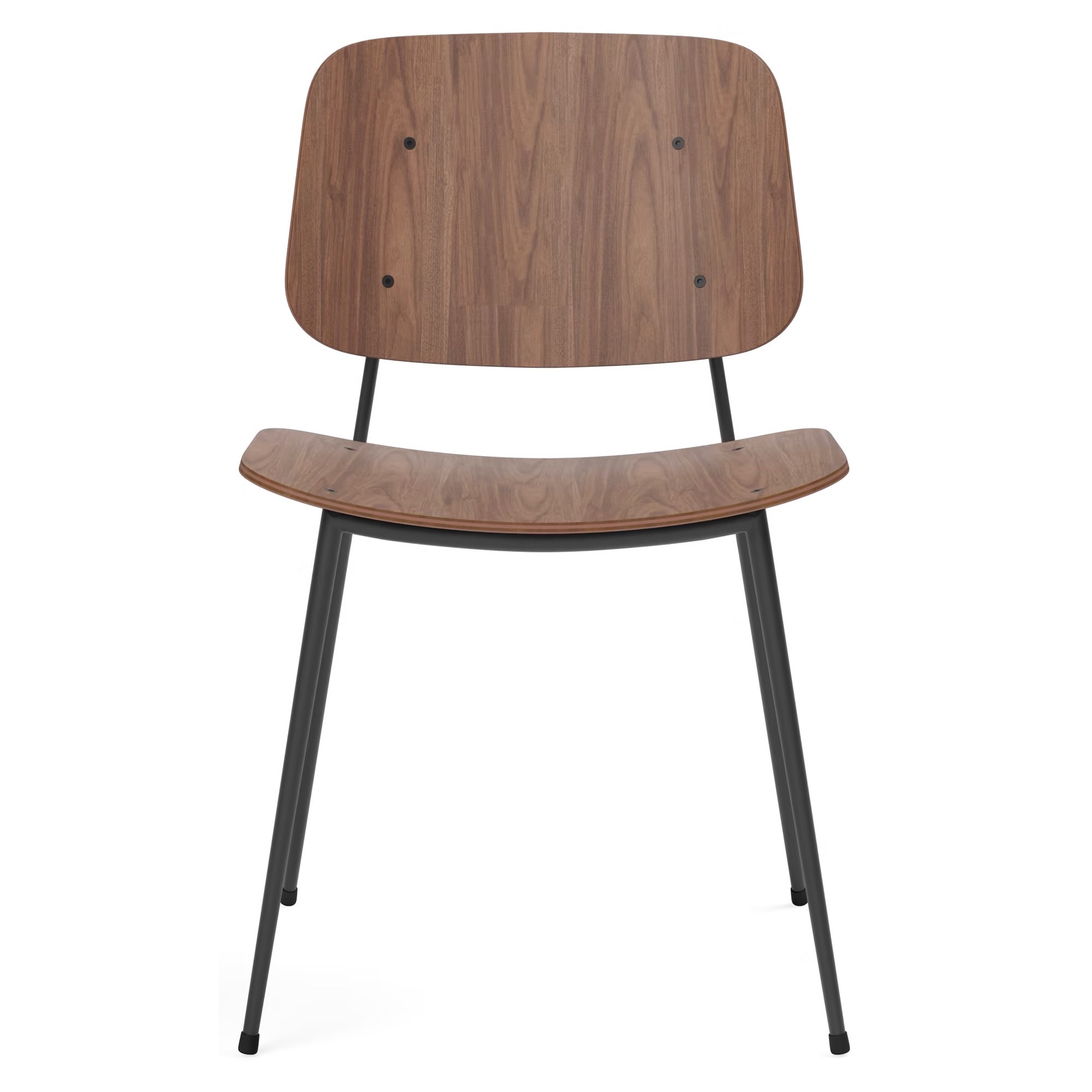 walnut lacquered / black - 3060 Søborg chair - Fredericia