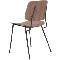 walnut lacquered / black - 3060 Søborg chair - Fredericia