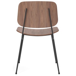 walnut lacquered / black - 3060 Søborg chair - Fredericia