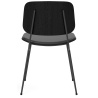 Assise rembourrée – cuir Omni 301 + chêne noir vernis / noir – chaise Søborg 3061 (métal) - Fredericia