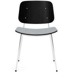 Assise rembourrée – Hallingdal 130 + chêne noir vernis / chrome – chaise Søborg 3061 (métal) - Fredericia