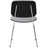 Assise rembourrée – Hallingdal 130 + chêne noir vernis / chrome – chaise Søborg 3061 (métal) - Fredericia